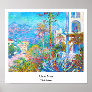 Poster Villas em Bordighera Claude Monet
