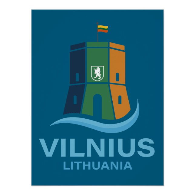 Póster Vilnius Lithuania (Frente)