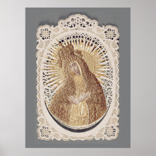 Poster Vilnius Madonna na Prayer ... belas artes