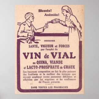 Póster Vin de Vial Vintage