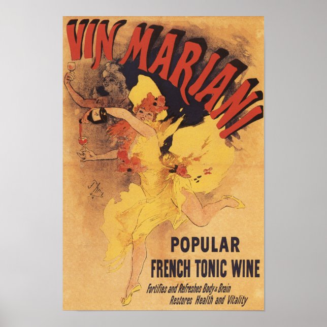 Poster Vin Mariani Dancing Girl Vindo Vinho (Frente)