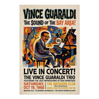 Póster Vince Guaraldi Live
