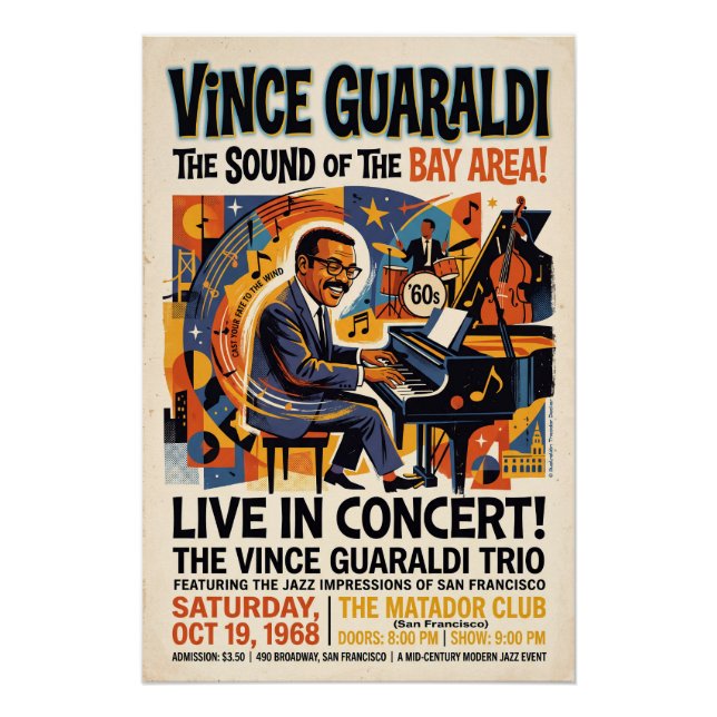 Póster Vince Guaraldi Live  (Frente)
