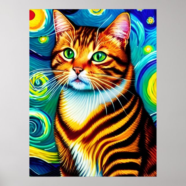 Poster Vincent Cat Gogh (Frente)