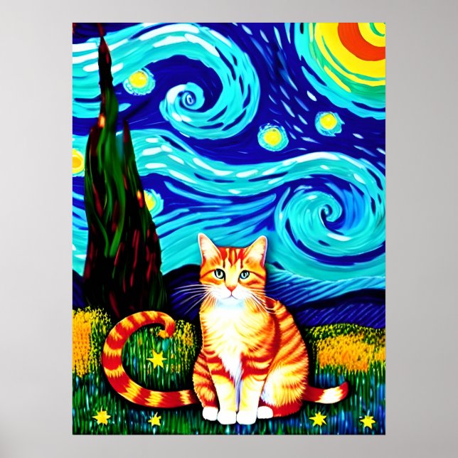 Poster Vincent Cat Gogh (Frente)
