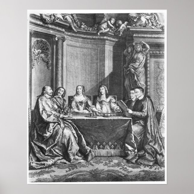 Póster Vincent de Paul e Cardeal Jules Mazarin (Frente)