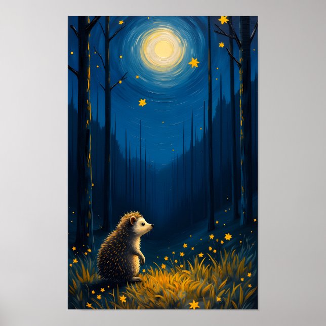 Poster Vincent der Igel im Wald (Frente)