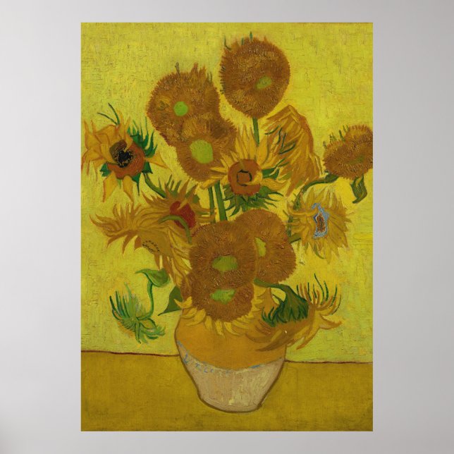 Poster Vincent Van Gogh 15 Sunflower Painting (Frente)