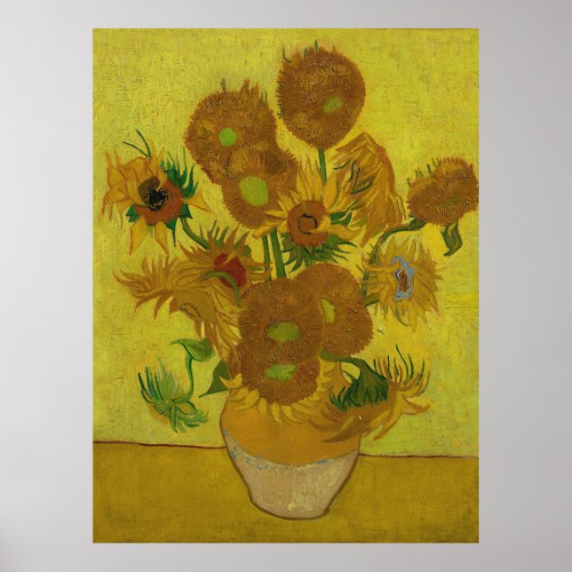 Poster Vincent Van Gogh 15 Sunflower Painting (Frente)
