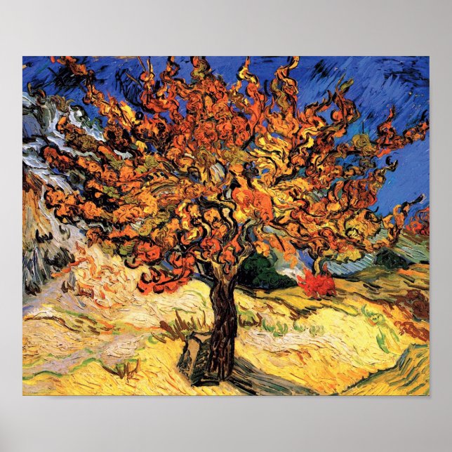 Póster Vincent Van Gogh - A Amoreira Arte Fina (Frente)