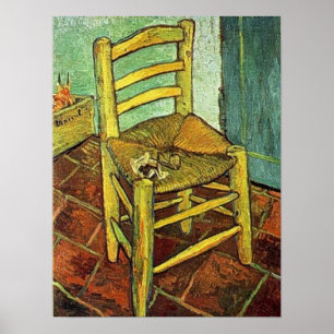 Poster Vincent Van Gogh - A cadeira de Vincent com o seu