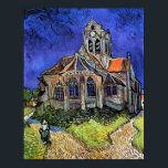 Póster Vincent Van Gogh - A Igreja em Auvers<br><div class="desc">Petróleo na canvas de 1890, Van Gogh pintou isto depois de deixar o asilo em Santo-Rémy e se mudar para Auvers-sur-Oise para ser tratado pelo Dr. Paul Gachet. Diferentemente de lojas semelhantes, o Art Lover's Cafe apresenta obras de arte clássicas de alta resolução que foram cuidadosamente restauradas, balanceadas por cores...</div>