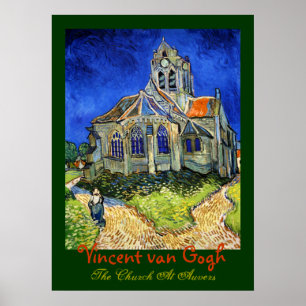 Póster Vincent van Gogh: A Igreja Em Auvers