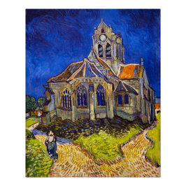 Póster Vincent van Gogh - A Igreja em Auvers