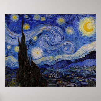 Poster Vincent Van Gogh - A noite de Starry