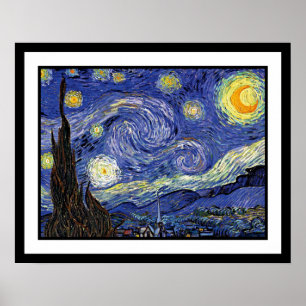 Poster Vincent Van Gogh - A Noite Estrelada Arte Fina