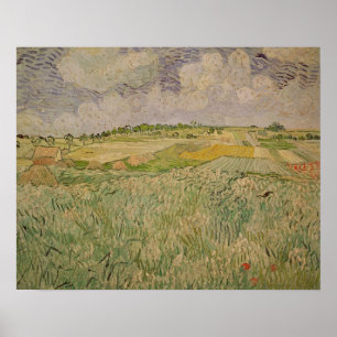 Póster Vincent van Gogh a planície em Auvers, 1890