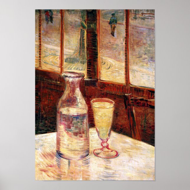 Póster Vincent Van Gogh - A Vida Estática com Absinthe (Frente)