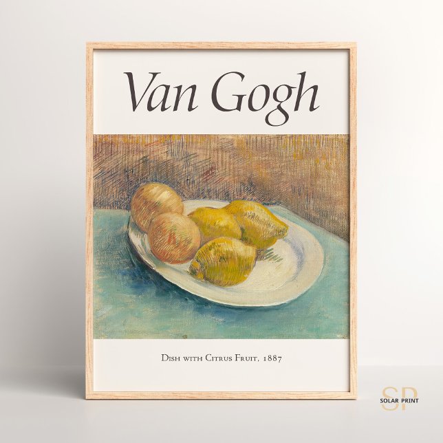Poster Vincent van Gogh Ainda vive com limões em uma prat (Criador carregado)