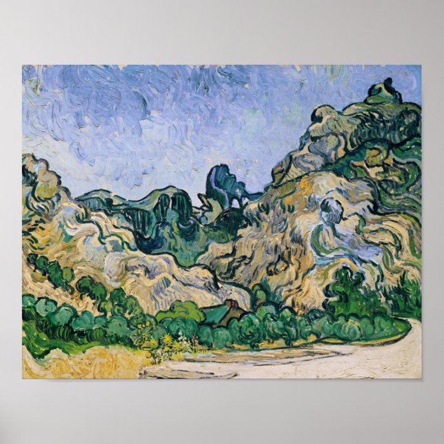 Póster Vincent van Gogh | Alpilles, 1889 (Frente)