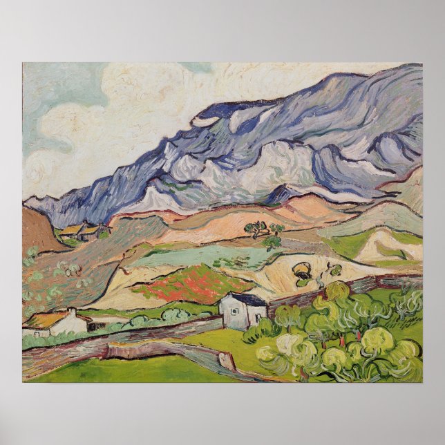 Póster Vincent van Gogh | Alpilles, 1890 (Frente)