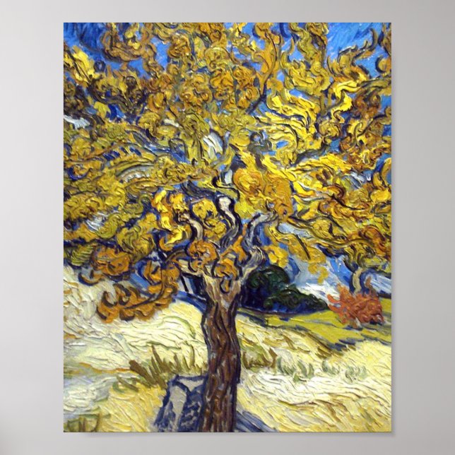 Poster Vincent Van Gogh - Árvore de Mulberry (Frente)