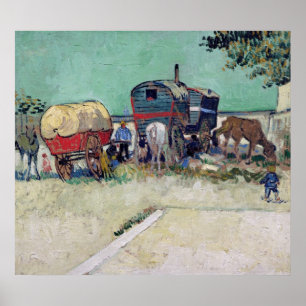 Poster Vincent van Gogh as caravana, acampamento