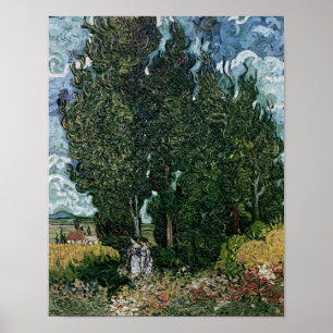 Poster Vincent van Gogh   As ciprestes, c.1889-90