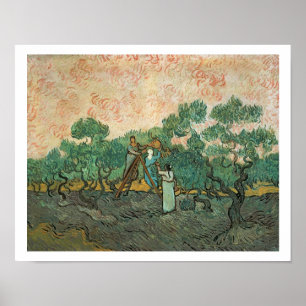 Póster Vincent van Gogh as máquinas desbastadoras