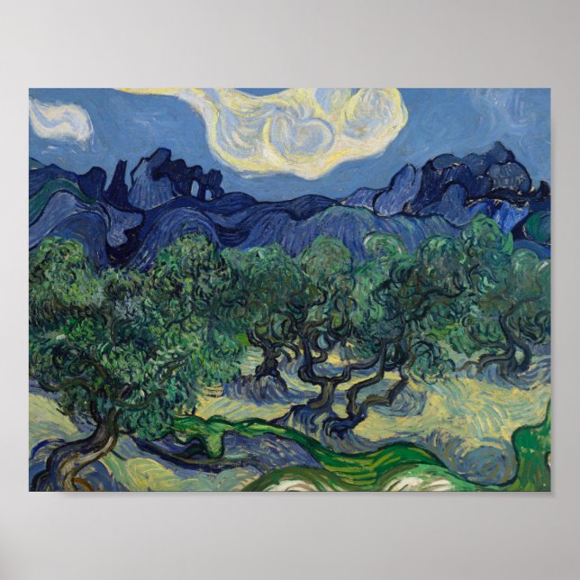 Poster Vincent van Gogh - As Oliveiras (Frente)