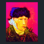 Póster Vincent Van Gogh - Autoretrato Bandage Pop Art<br><div class="desc">Óleo na canvas de 1889, este autorretrato mostrando o ouvido aterrado de Van Gogh e os olhos profundamente tristes, foi pintado um mês após sua queda em dezembro de 1888 quando ele cortou o seu próprio globo terrestre com uma lâmina a seguir a um argumento com seu colega, Paul Gauguin....</div>