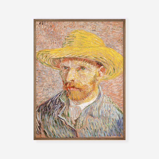 Poster Vincent van Gogh - Autoretrato Palha Rosa (Criador carregado)