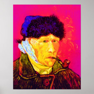 Póster Vincent Van Gogh - Autorretrato Bandagem Pop Art
