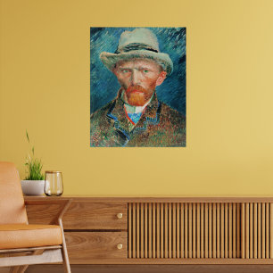 Poster Vincent van Gogh, autorretrato com chapéu