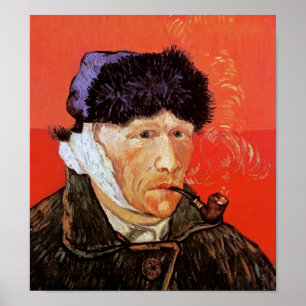 Póster Vincent Van Gogh - Autorretrato com Ouvido Bandado