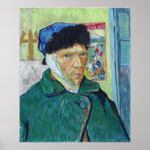 Poster Vincent van Gogh - Autorretrato com ouvido colado