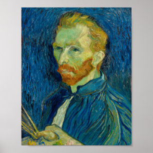 Poster Vincent Van Gogh autorretrato com Paleta de Arte