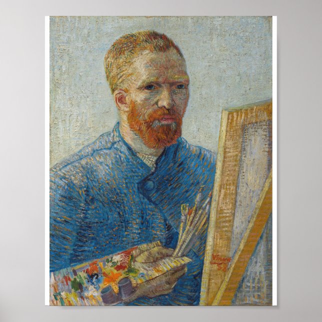 Poster Vincent Van Gogh - Autorretrato como pintor (Frente)