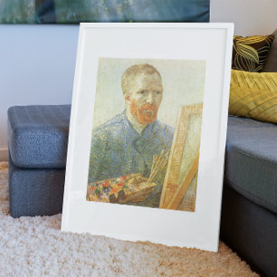 Poster Vincent van Gogh - Autorretrato na frente de Easel