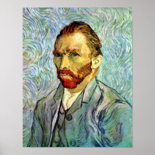 Poster Vincent Van Gogh - Autorretrato Verde Arte Fino