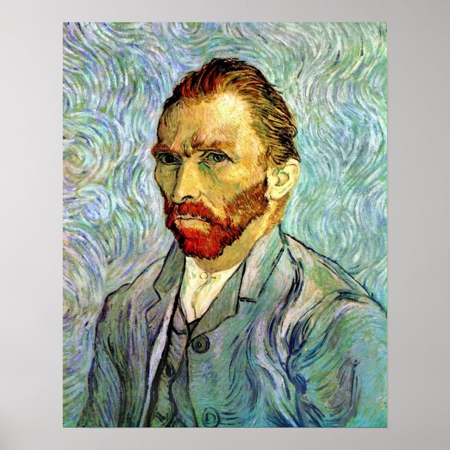 Póster Vincent Van Gogh - Autorretrato Verde de Belas Art (Frente)