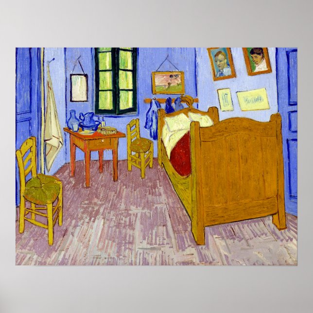 Poster Vincent van Gogh Bedroom em Arles (Frente)