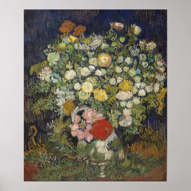 Poster Vincent Van Gogh | Buquê de Flores num Vaso (Frente)