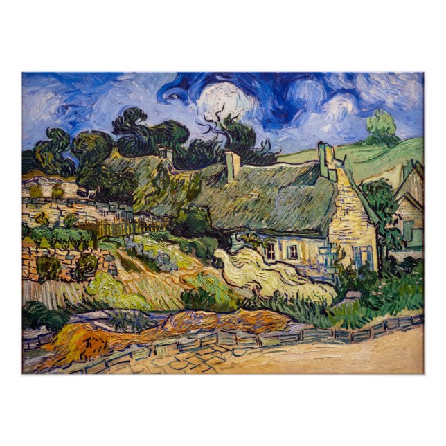 Póster Vincent Van Gogh - Cabanas de Cordeville (Frente)