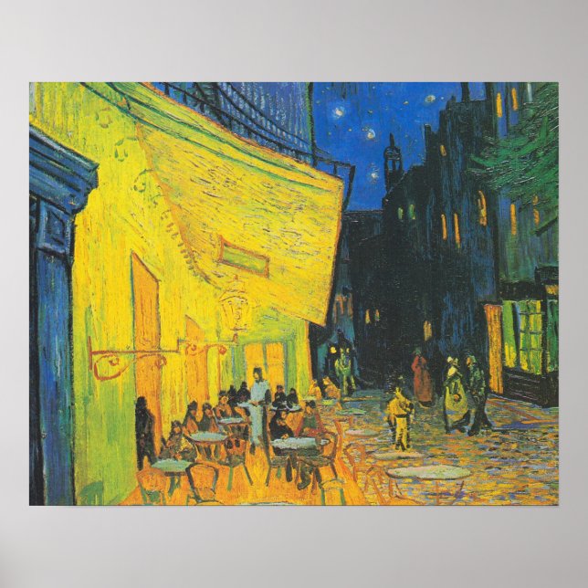 Póster Vincent Van Gogh Cafe Terrace à Noite (Frente)