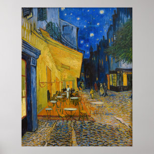 Poster Vincent van Gogh - Cafe Terrace à Noite