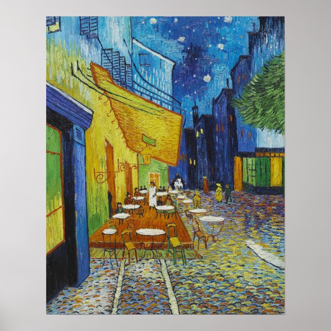Póster Vincent Van Gogh, Cafè Terrace à Noite (Frente)