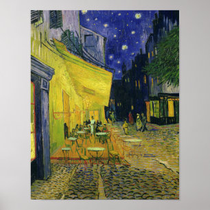 Poster Vincent van Gogh - Cafe Terrace à Noite