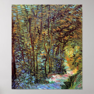 Póster Vincent Van Gogh - Caminho no Bosque Arte Fina