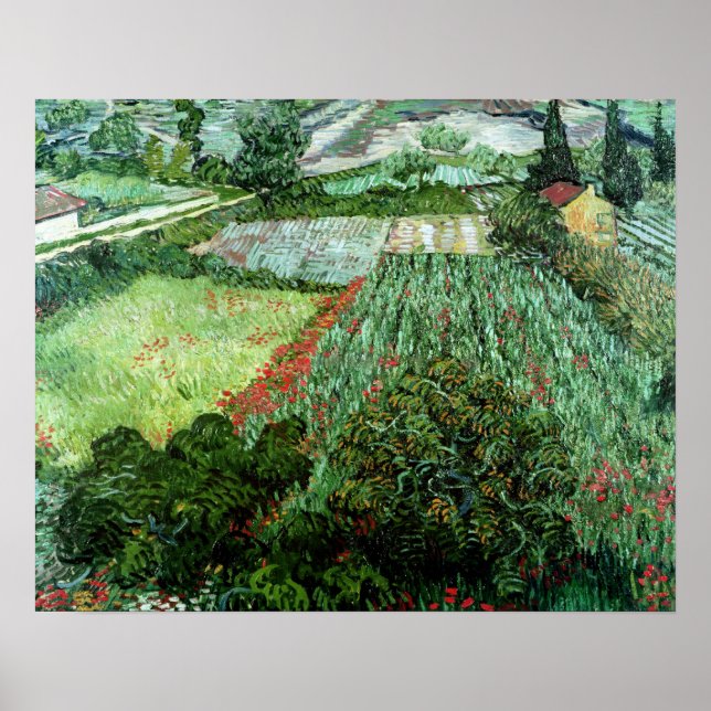 Póster Vincent van Gogh | Campo com papas, 1889 (Frente)